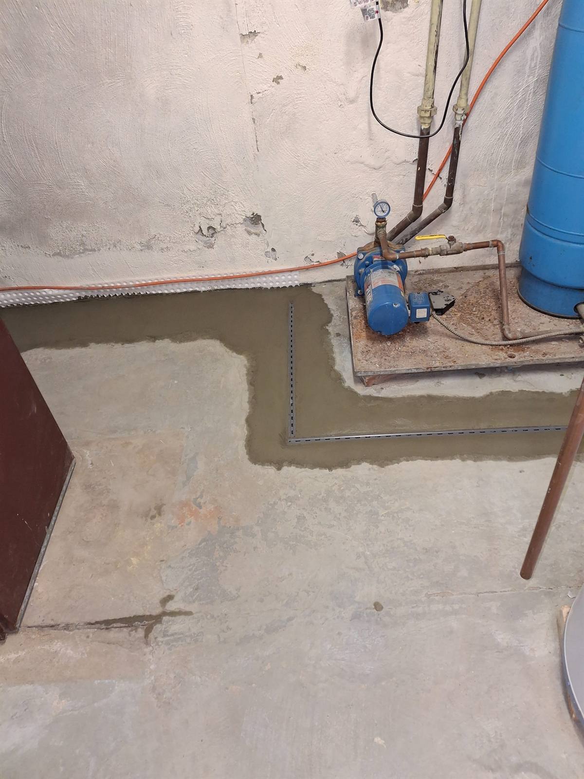 DryNest basement waterproofing work near Coventry, CT