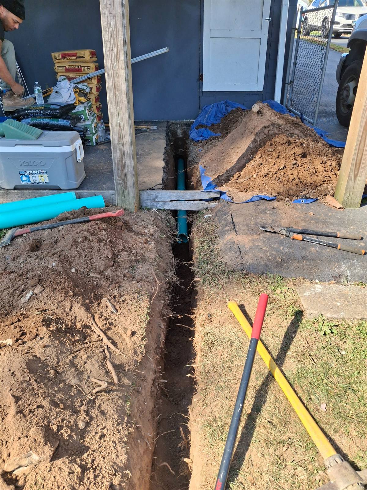 DryNest basement waterproofing work near Norwich, CT