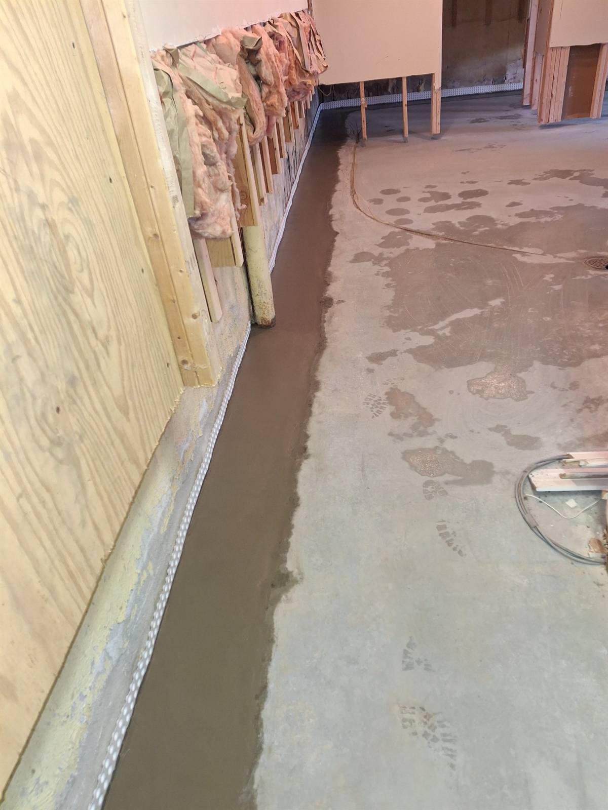 DryNest basement waterproofing work near Holyoke, MA